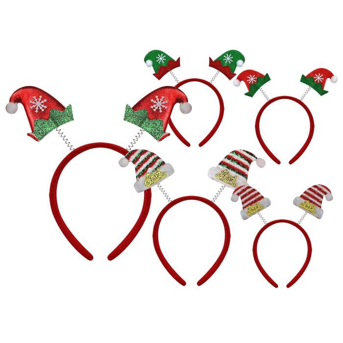 93-3771 Στέκα Σκουφάκι Ξωτικών με Ελατήρια  χονδρική, Χριστουγεννιάτικα χονδρική