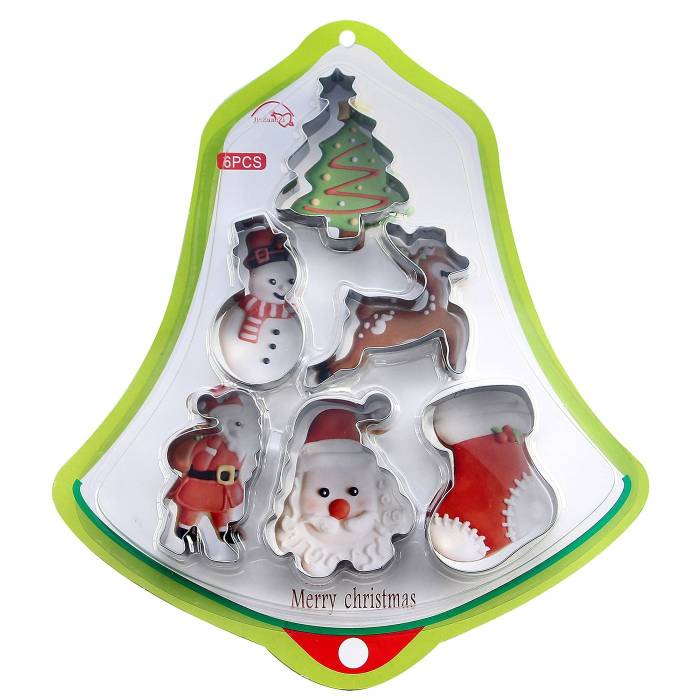 93-3823 Κουπ πατ σετ=6 τεμ σε Xmas Καμπάνα 28x24cm χονδρική, Χριστουγεννιάτικα χονδρική