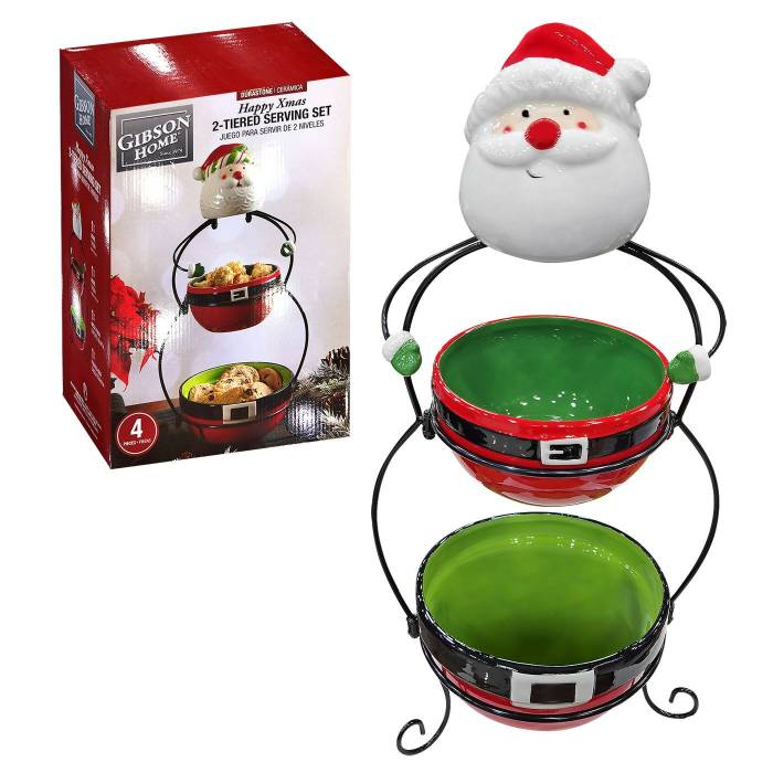 93-3841 Σετ Άγιος & 2 Μπωλ σε Μεταλλική Βάση 50x26cm χονδρική, Χριστουγεννιάτικα χονδρική