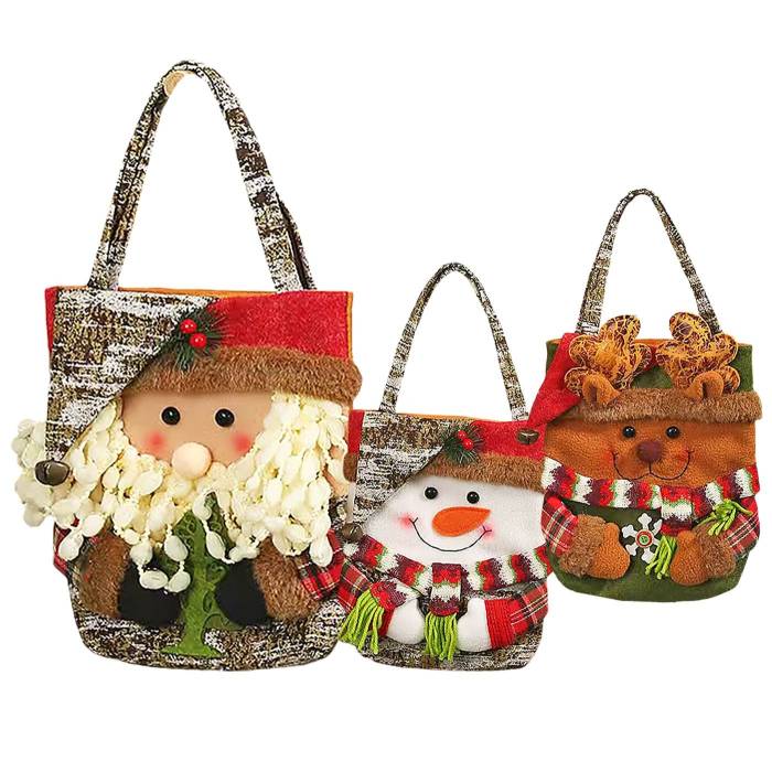 93-3960 Τσάντα με Φιγούρα 3D Χριστουγεννιάτικη 30x23cm χονδρική, Χριστουγεννιάτικα χονδρική