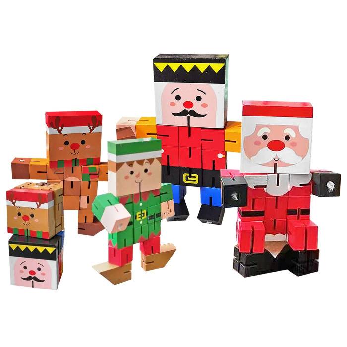 93-3979 Διακοσμητική Φιγούρα Xmas Τουβλάκια 16x14x2cm χονδρική, Χριστουγεννιάτικα χονδρική