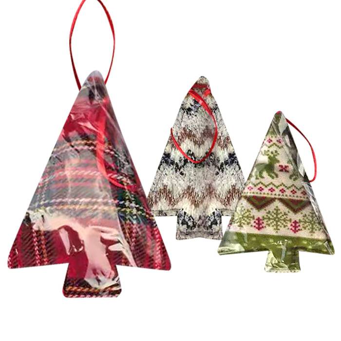 93-4035 Στολίδι Κρεμαστό Πάνινο Δεντράκι 14x8cm χονδρική, Χριστουγεννιάτικα χονδρική
