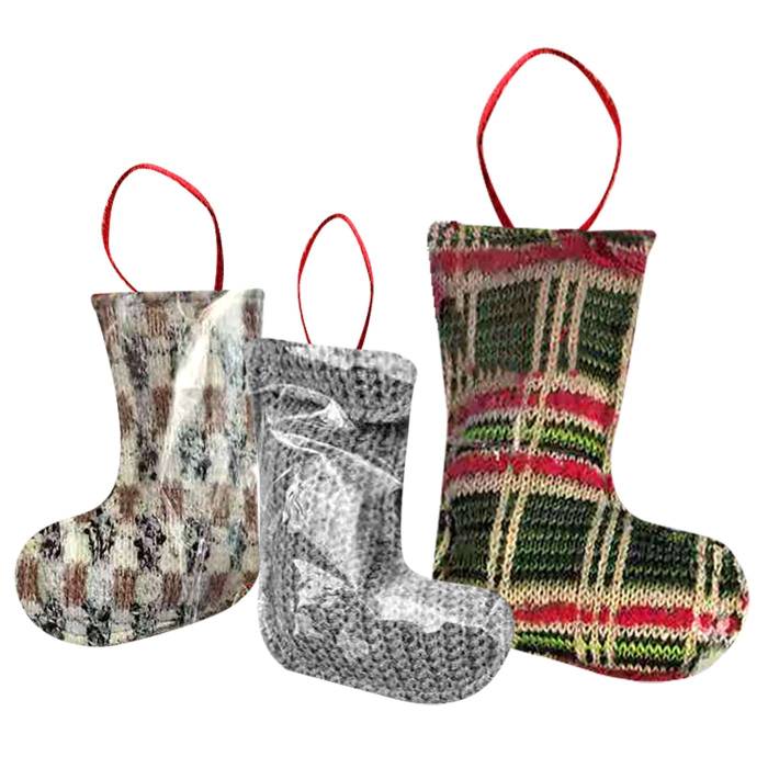 93-4036 Στολίδι Κρεμαστό Πάνινο Μπότα 15x10cm χονδρική, Χριστουγεννιάτικα χονδρική