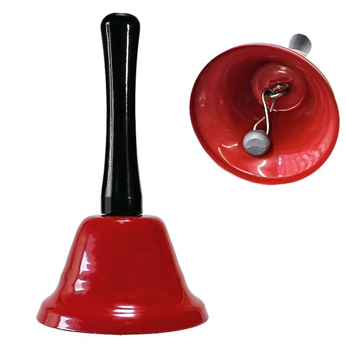 96-781 Κουδούνι Χειρός Μεταλλικό 12x6,5cm χονδρική, Χριστουγεννιάτικα χονδρική